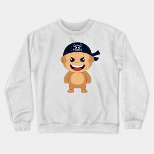 cute monkey pirates Crewneck Sweatshirt